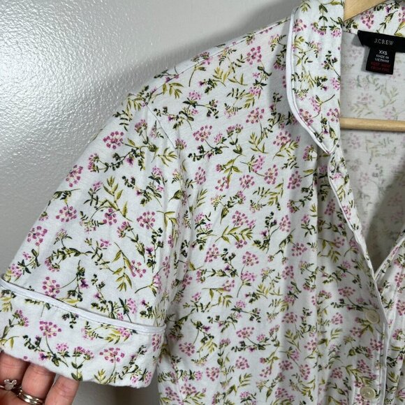 J.Crew Eco Dreamiest Short-Sleeve Pajama Set Size XXS Meadow Floral Lounge - Picture 4 of 14